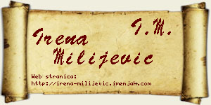 Irena Milijević vizit kartica